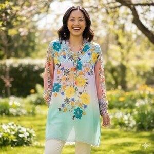 JOHNNY WAS Janice Tunic Top NWT Size L